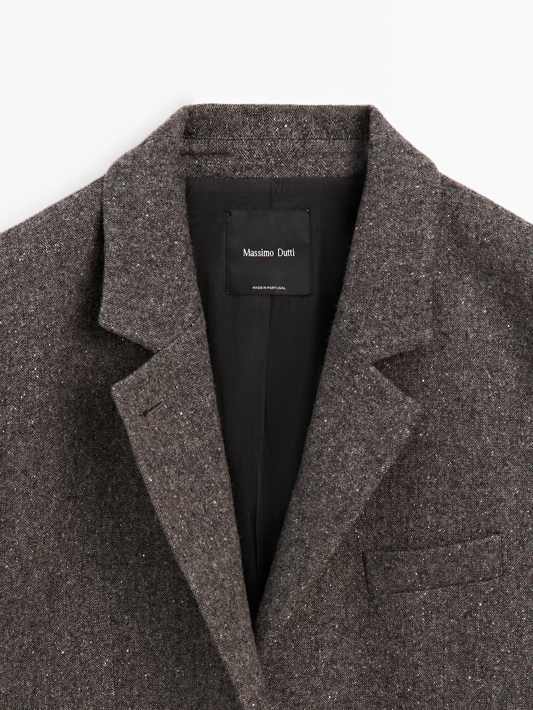 Knickerbocker yarn effect suit blazer